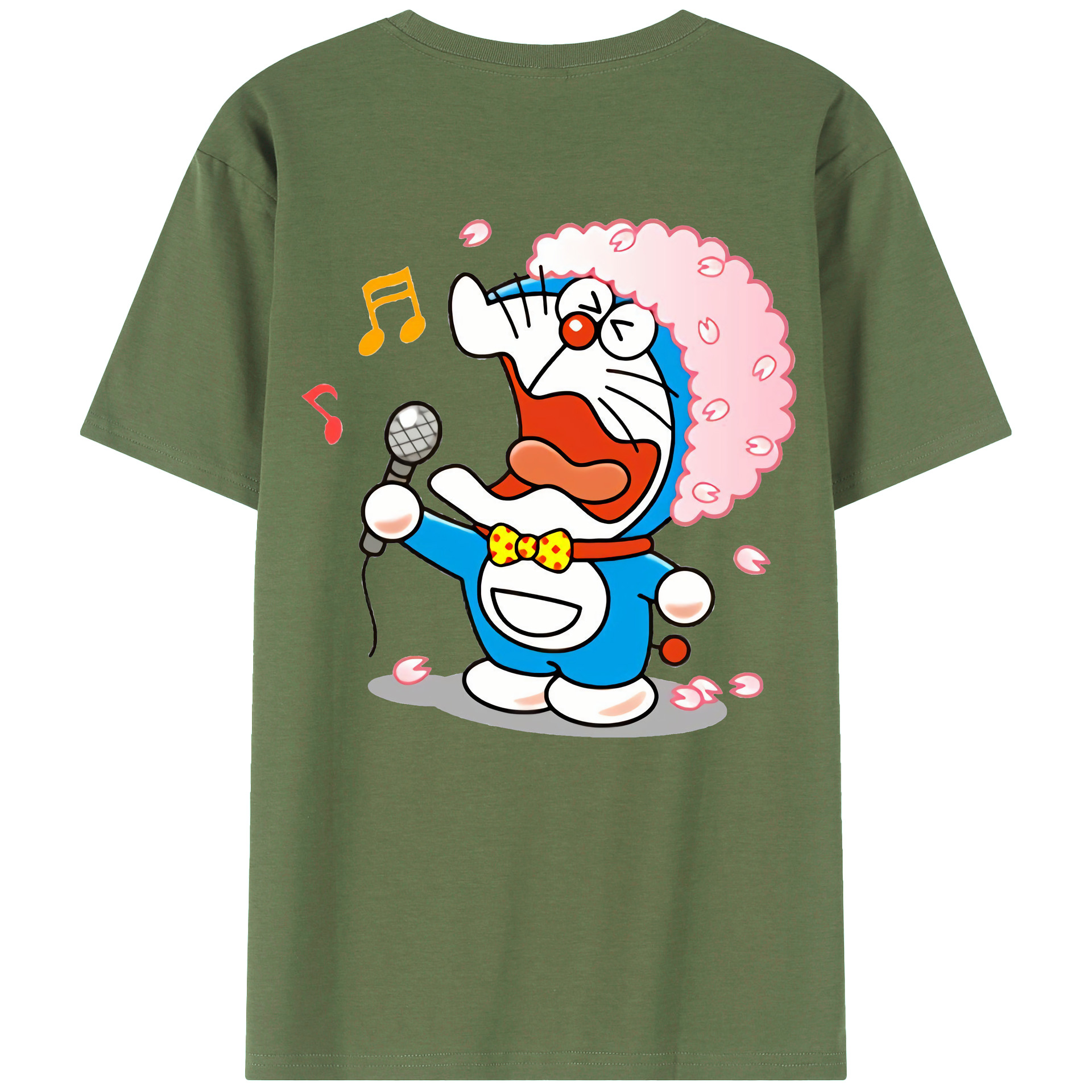 （画像用） ドラえもん Doraemon 綿100％ メンズ半袖Tシャツ（バックプリント） 通気性